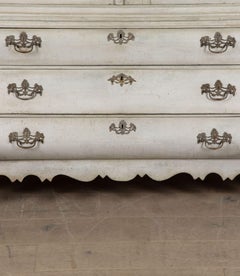 Dutch 19th Century Painted Linen Press
