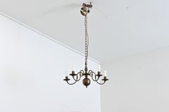 Dutch 19th Century Petite Brass Chandelier