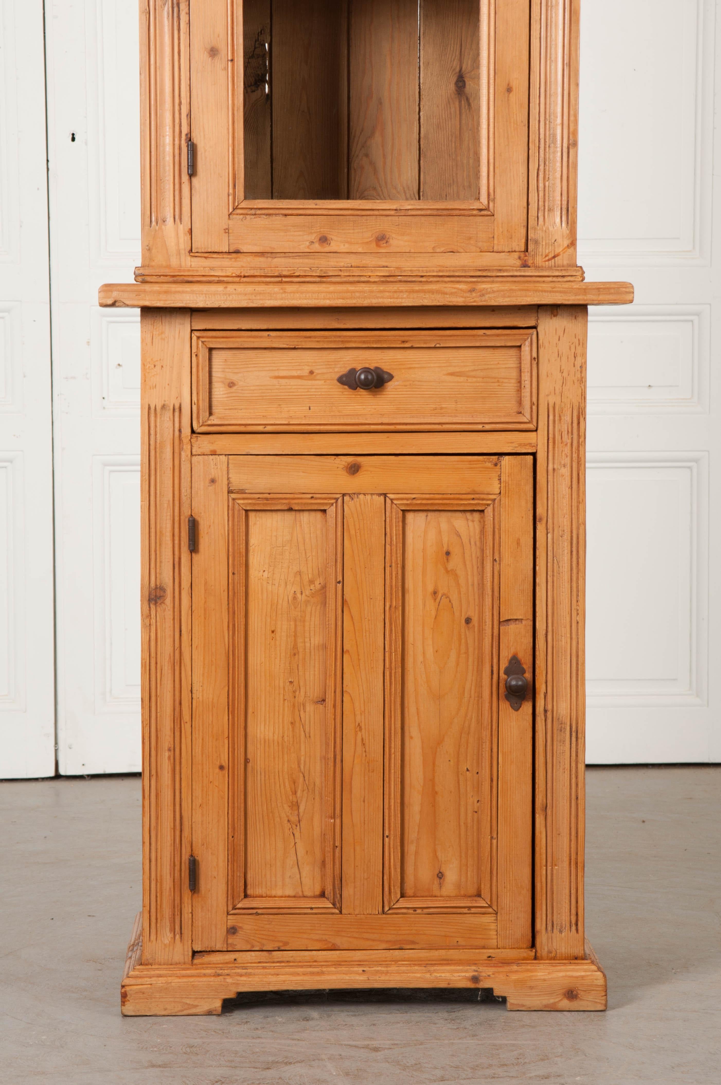 Dutch 19th Century Pine Cabinet or Bookcase In Good Condition In Baton Rouge, LA