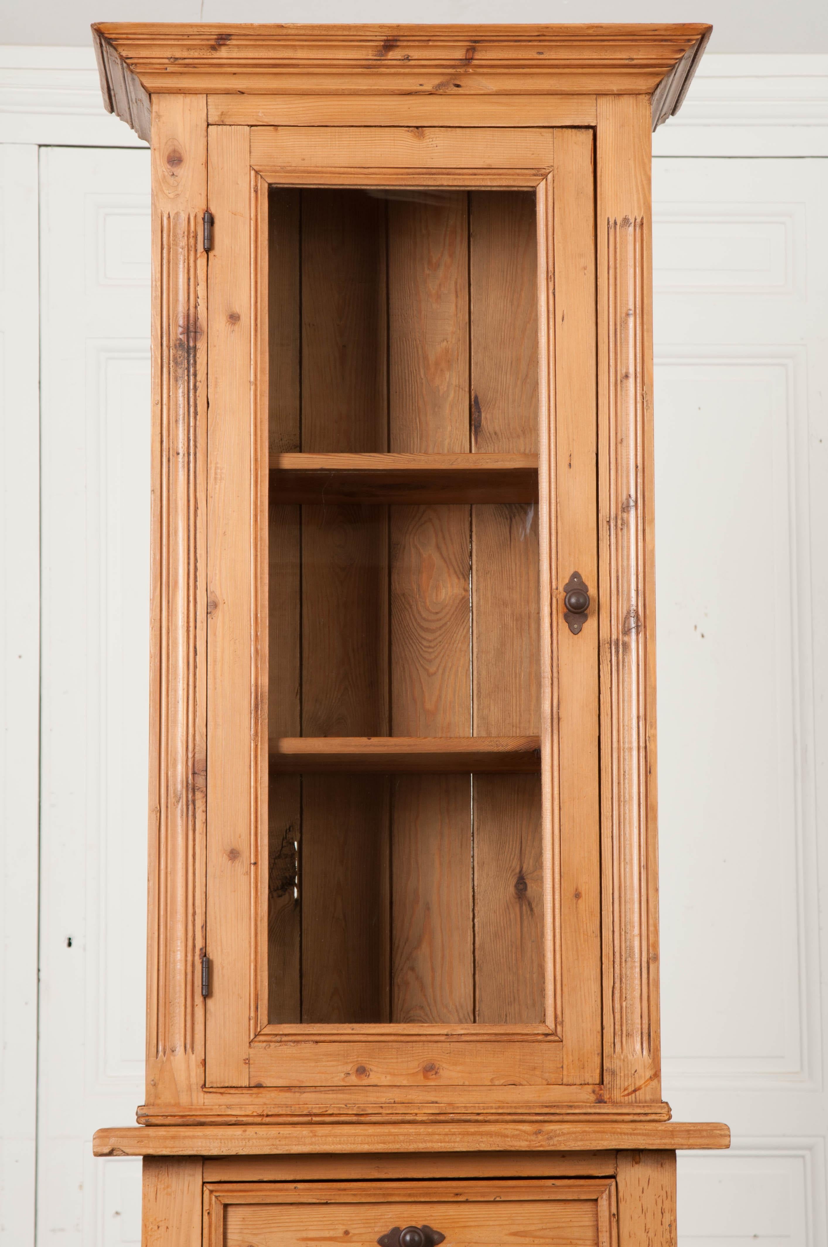 Dutch 19th Century Pine Cabinet or Bookcase 1
