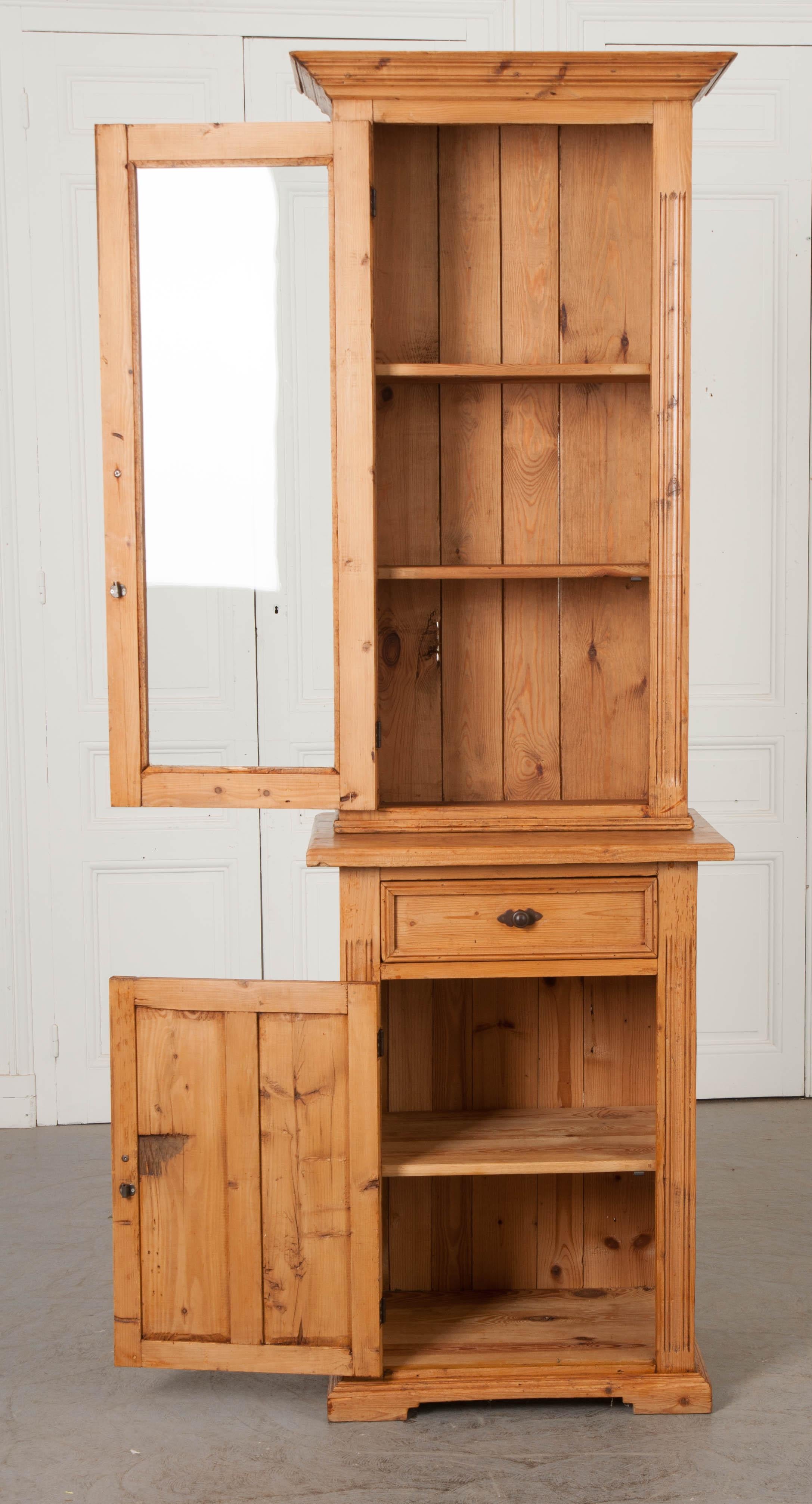 Dutch 19th Century Pine Cabinet or Bookcase 2