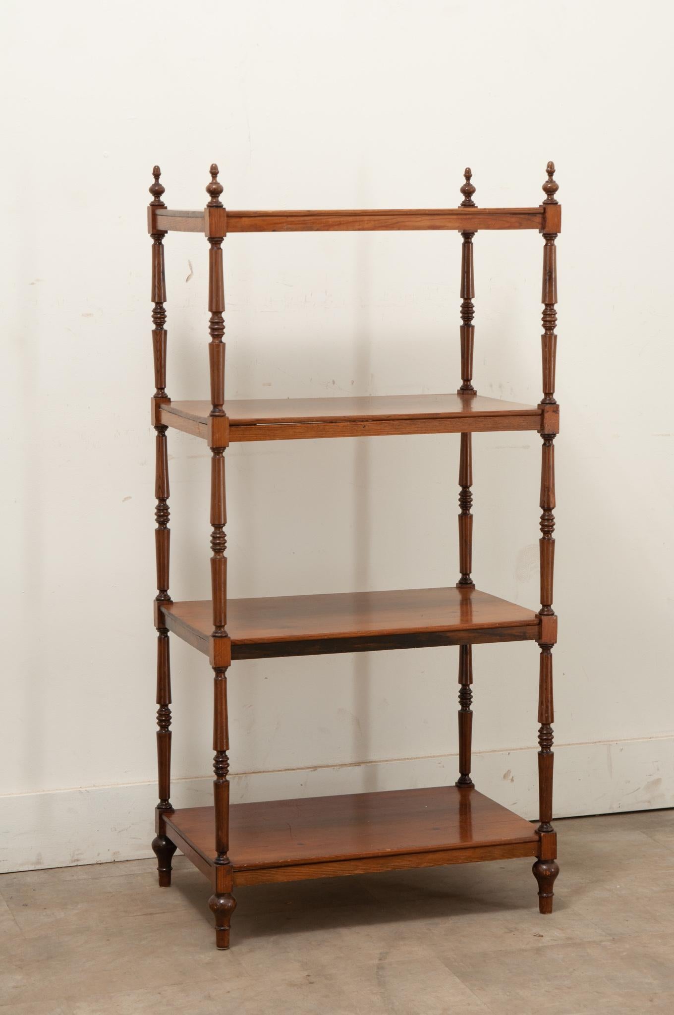Hand-Carved Dutch 19th Century Pine Etagere For Sale