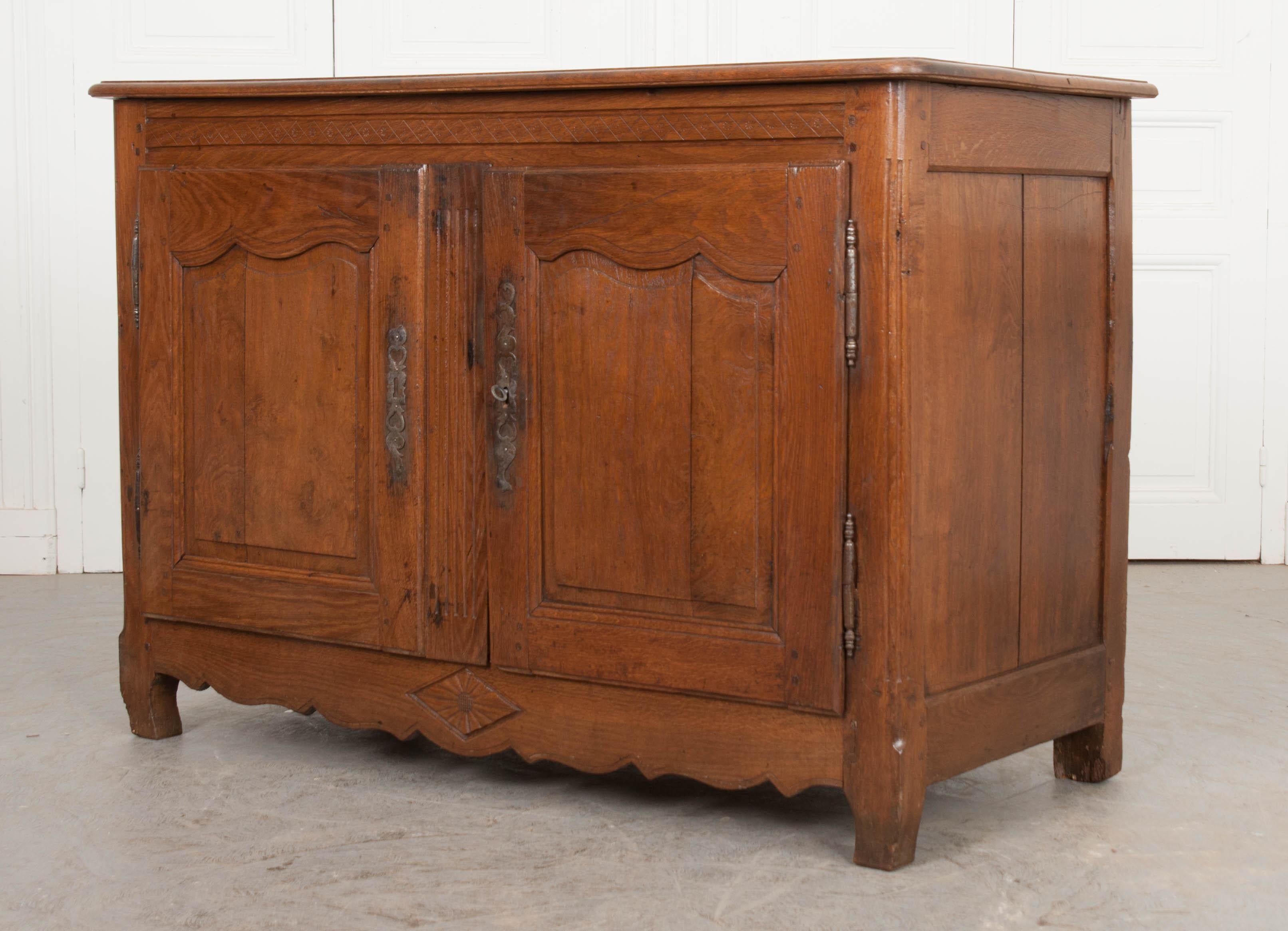 Dutch 19th Century Provincial Oak Buffet 3