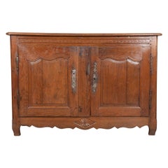 Antique Dutch 19th Century Provincial Oak Buffet