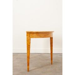 Dutch 19th Century Satinwood Demilune Console