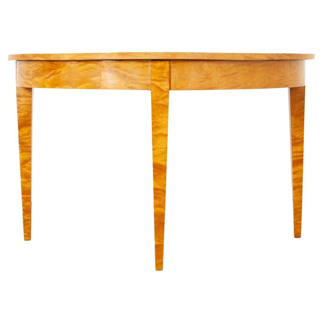 Console Demilune olandese del XIX secolo in legno satinato in vendita