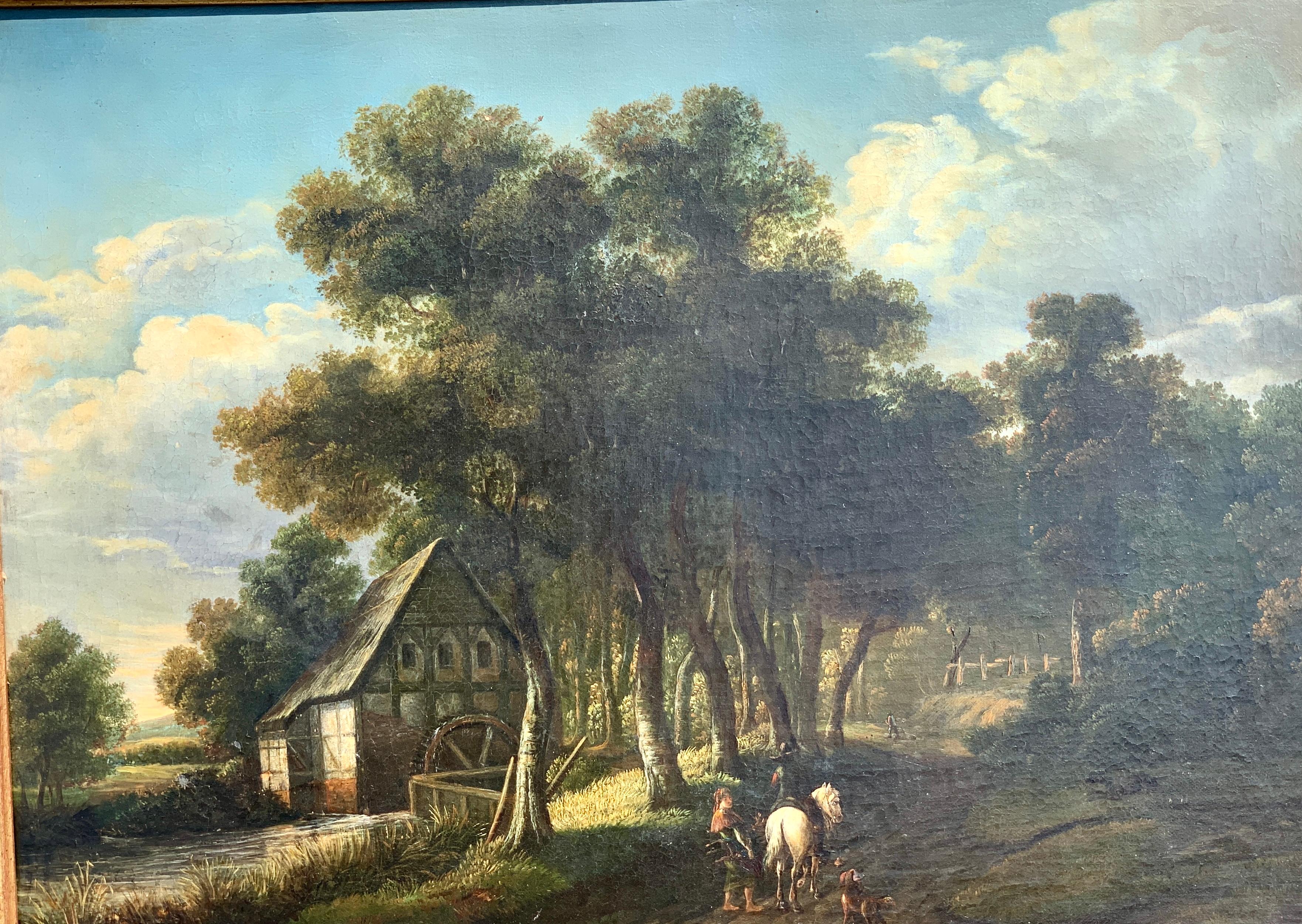 19th century Dutch landscape - Painting by Unknown