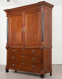 Dutch 19th Century Second Empire Linen Press/Secretary