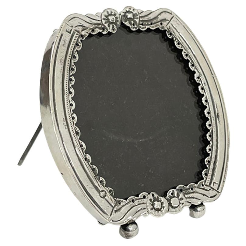 Dutch 19th Century Small Silver Photo Frame For Sale