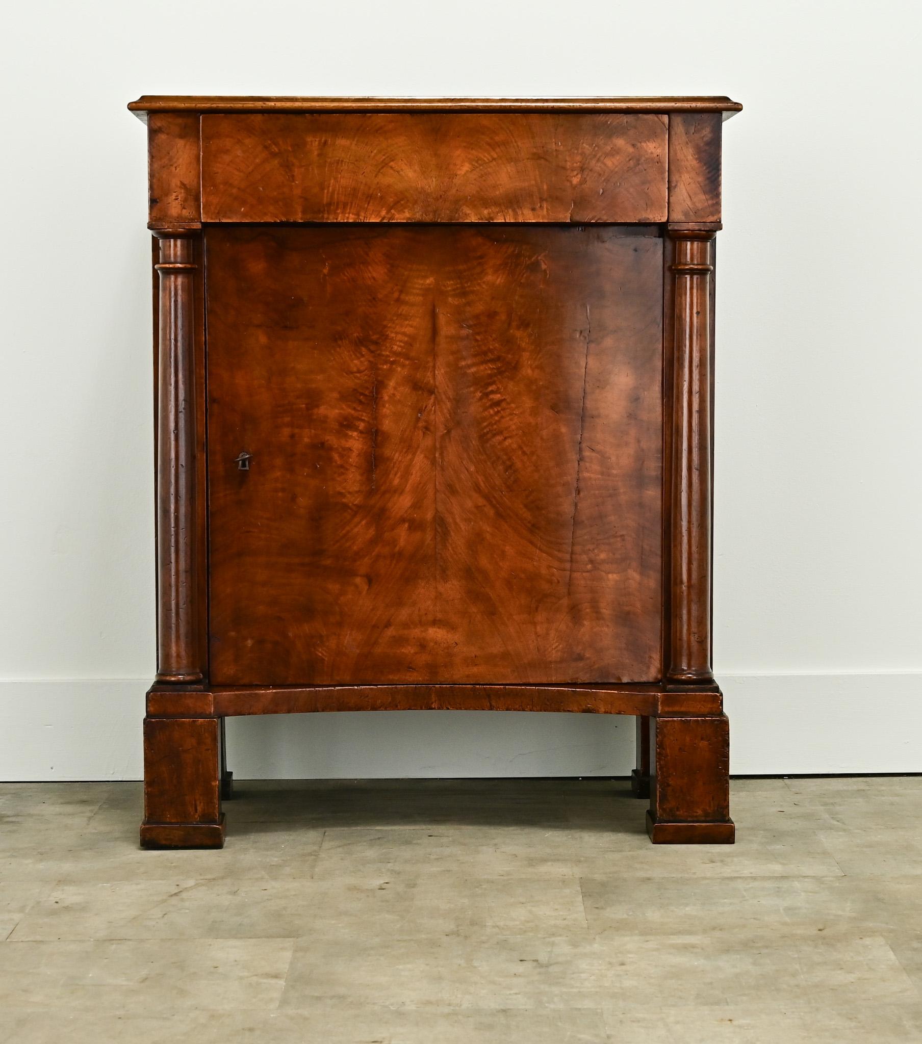 Hand-Carved Dutch 19th Century Walnut Cabinet For Sale