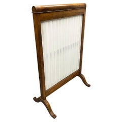 Dutch 19th Century walnut fireplace screen