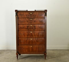 Dutch 20th Century Mahogany Empire Style Tallboy