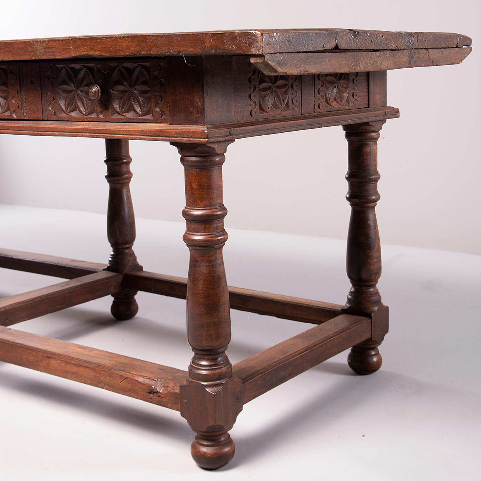  Portuguese All Original 18th Century Carved Walnut Table 5