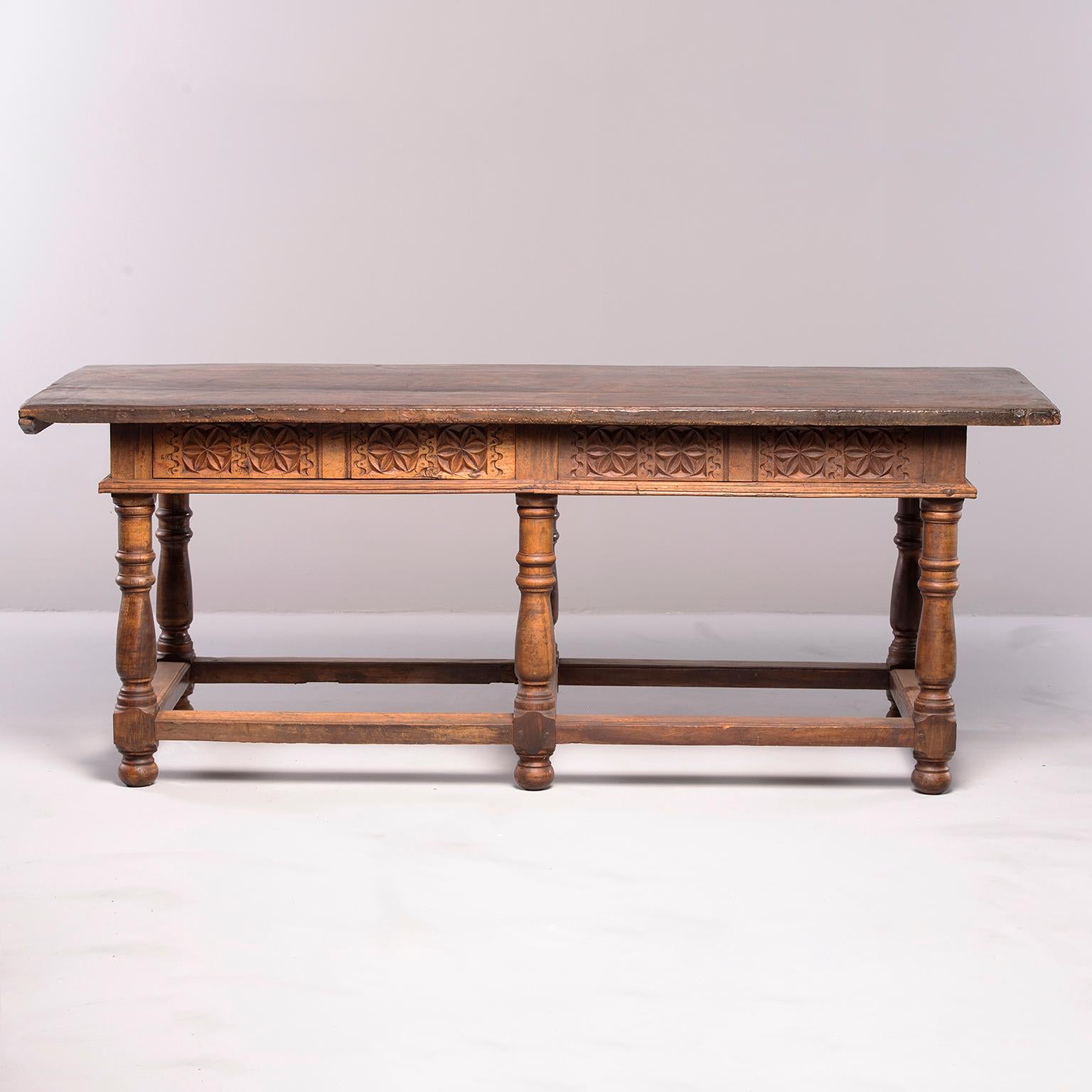  Portuguese All Original 18th Century Carved Walnut Table 10