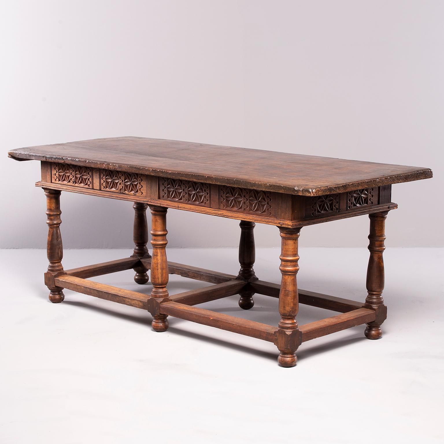  Portuguese All Original 18th Century Carved Walnut Table 11