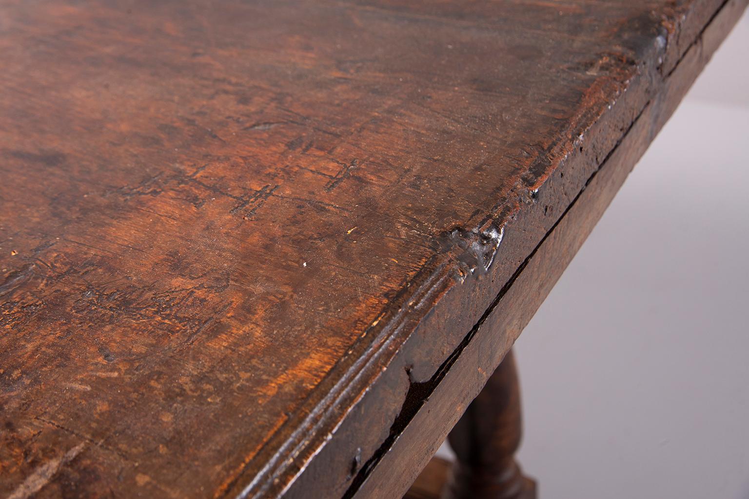  Portuguese All Original 18th Century Carved Walnut Table 1
