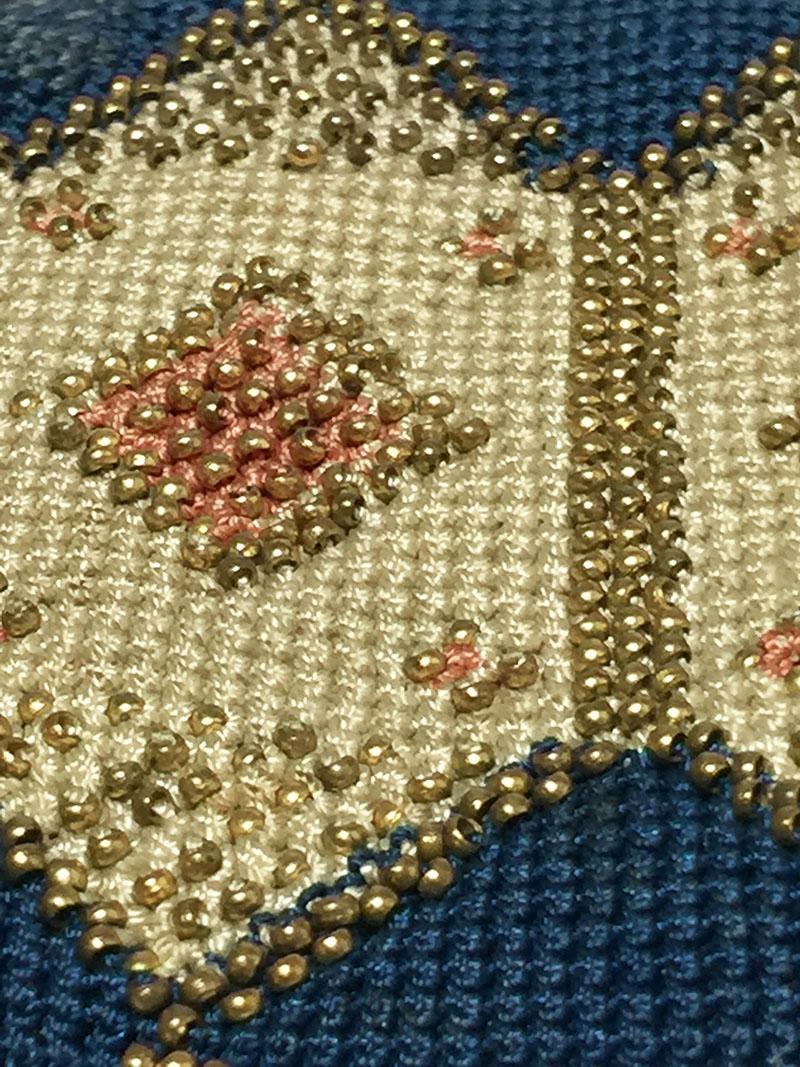 Dutch embroidered purse with golden purse mount, Amsterdam 1812 For Sale 3