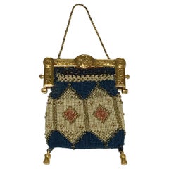 Monedero bordado holandés con montura de monedero dorada, Amsterdam 1812