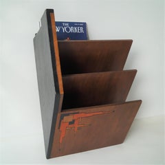 Dutch Amsterdam School Magazine rack by Conrad Fehn, 1920s
