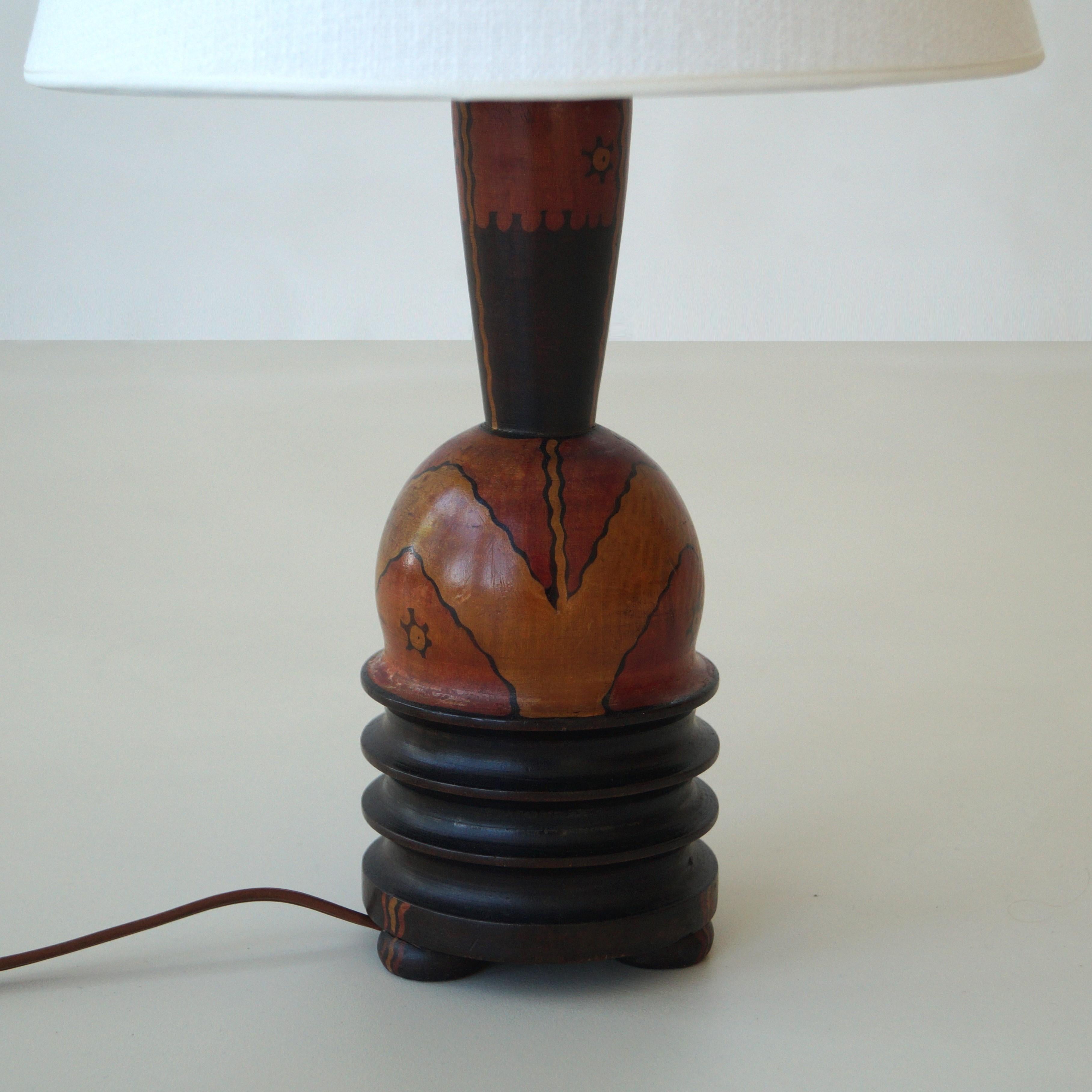 Lampe de table de l'école d'Amsterdam par L. Bogtman, années 1920 Bon état - En vente à EVERDINGEN, NL