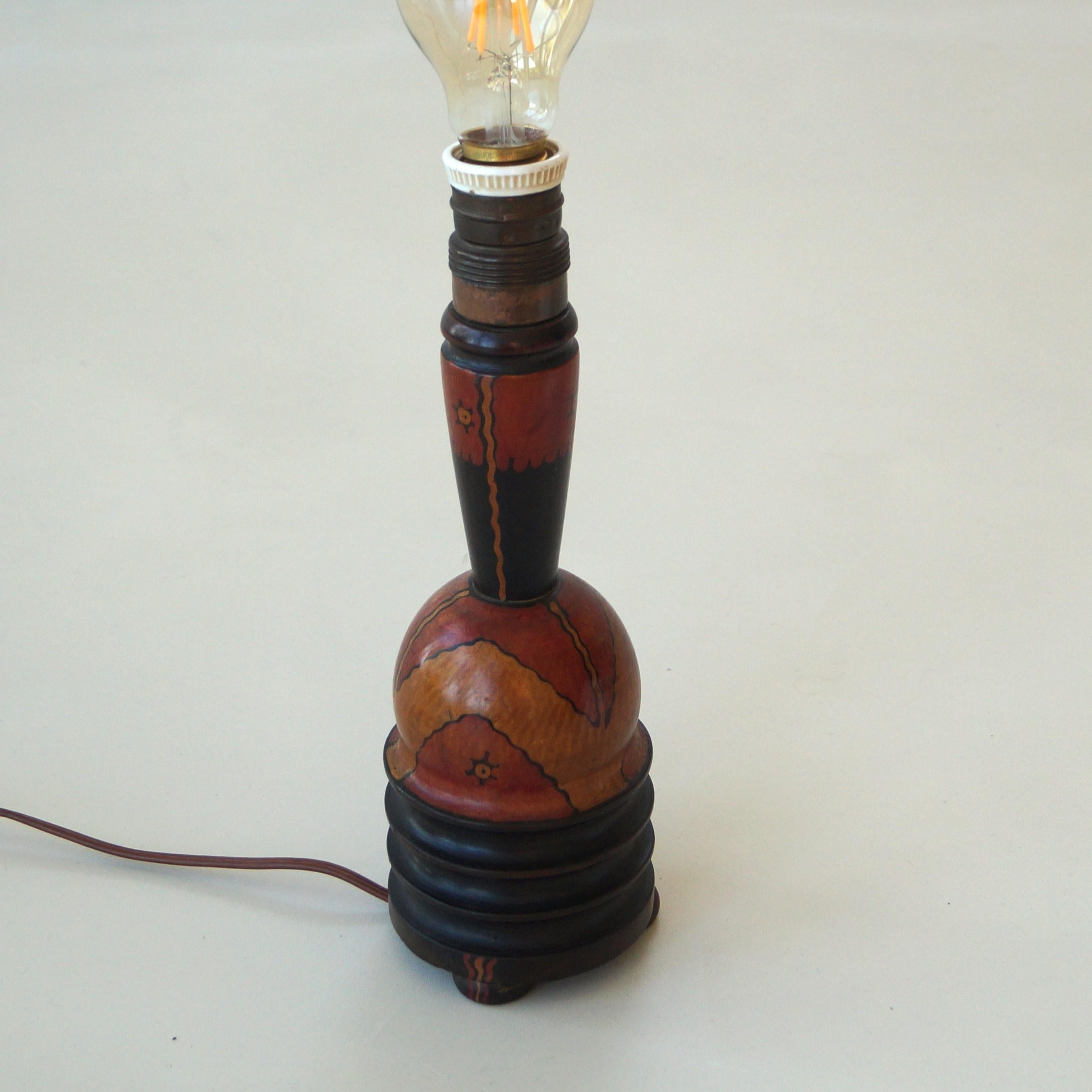 Lampe de table de l'école d'Amsterdam par L. Bogtman, années 1920 en vente 1