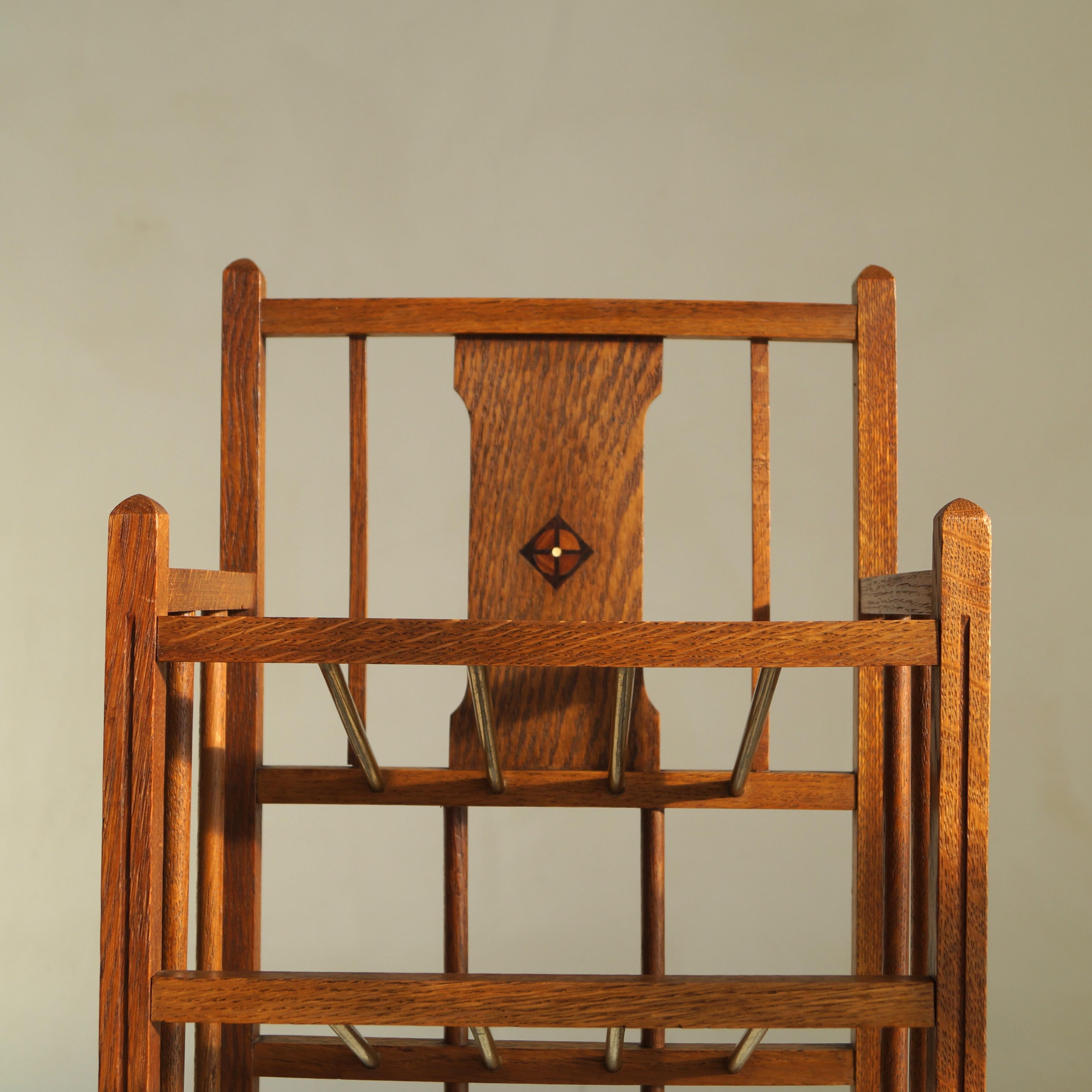 Cuivre Porte-revues ancien Art Nouveau/Nieuwe Kunst hollandais en vente