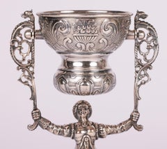 Niederländischer antiker feiner versilberter Marriage Wager-Tasse