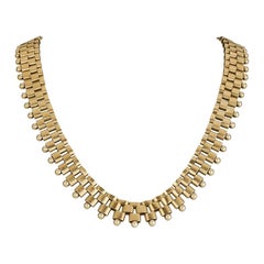 Geometric Gold Link Necklace 