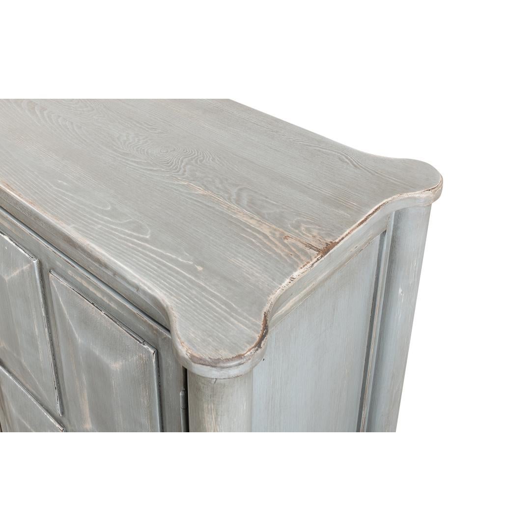 Neoclassical Dutch Antique Gray Painted Sideboard For Sale