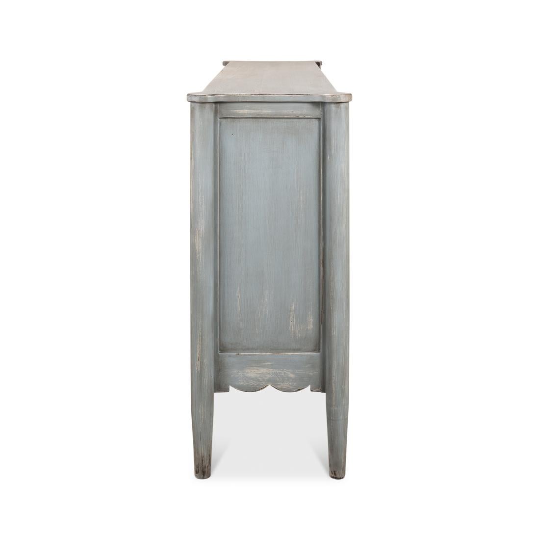 Dutch Antique Gray Painted Sideboard In New Condition For Sale In Westwood, NJ