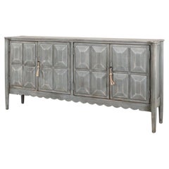 Dutch Antique Gray Painted Sideboard