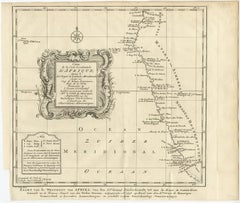 Dutch Antique Map of the West Coast of Africa, to the Cape of Good Hope, 1747