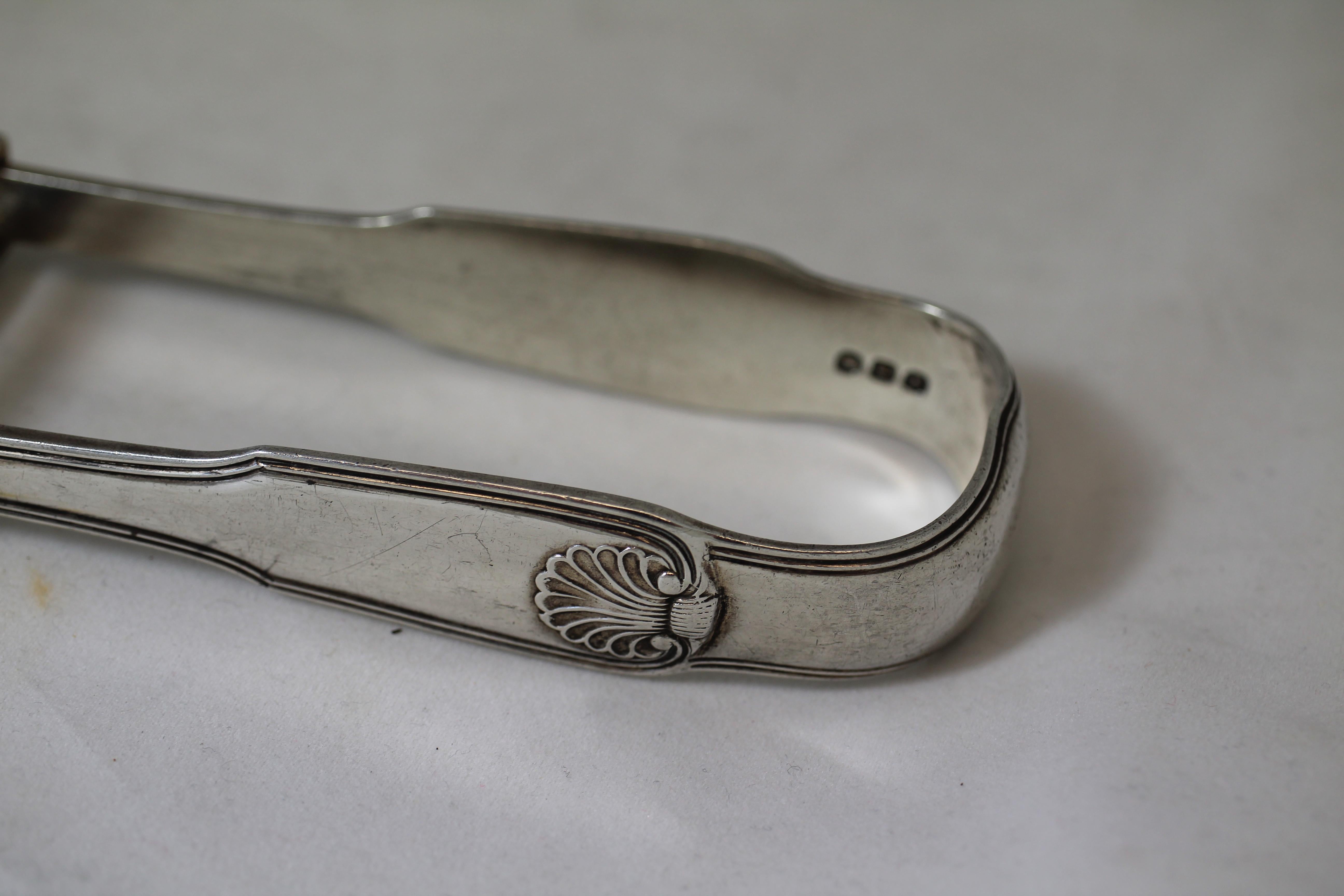 Dutch Antique Silver Asparagus Tongs 1820 5