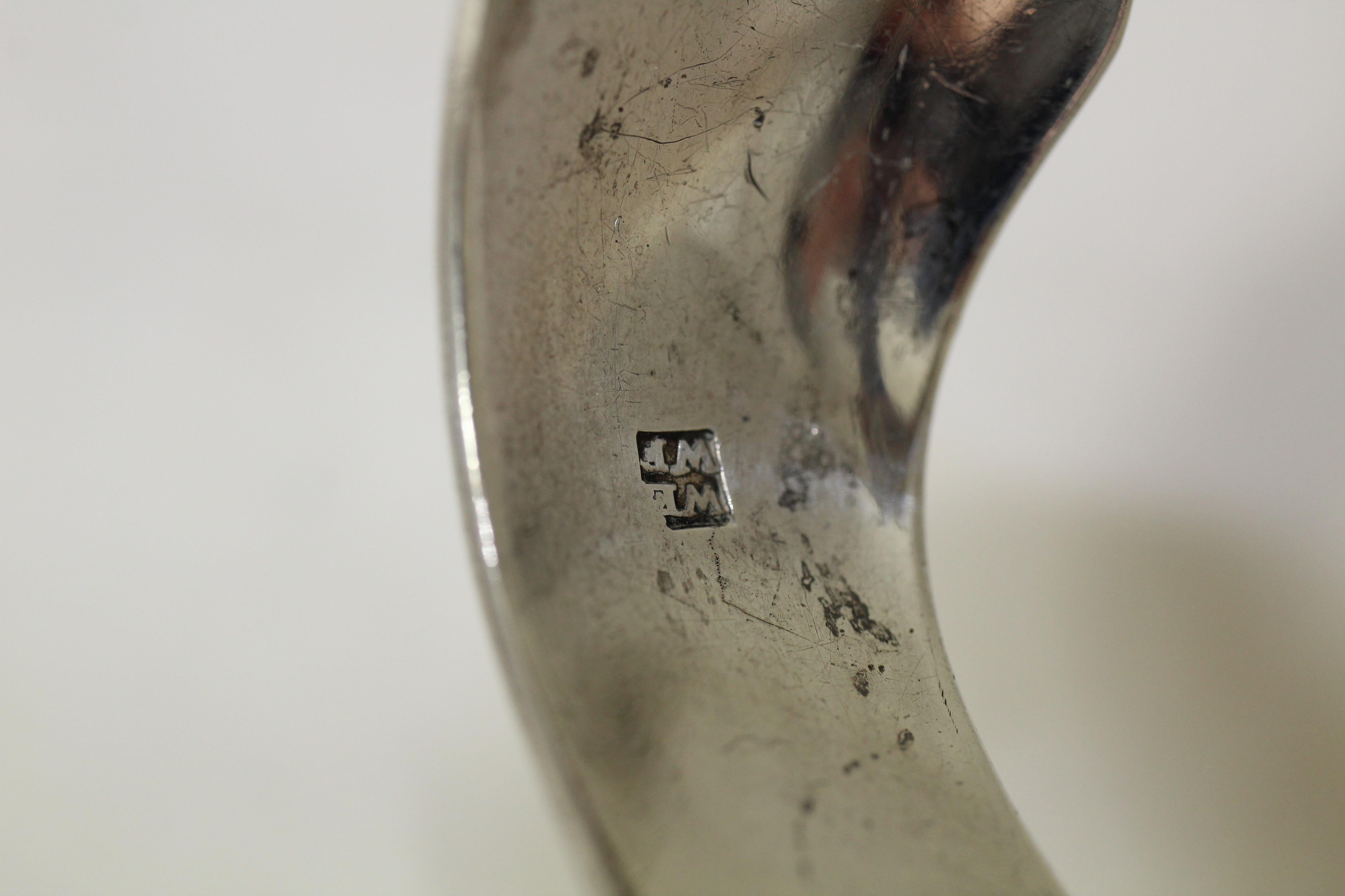 Dutch Antique Silver Asparagus Tongs 1820 2