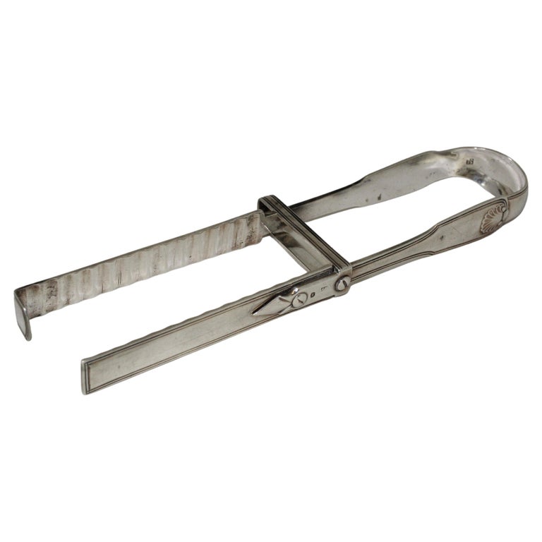 Dutch Antique Silver Asparagus Tongs 1820 at 1stDibs