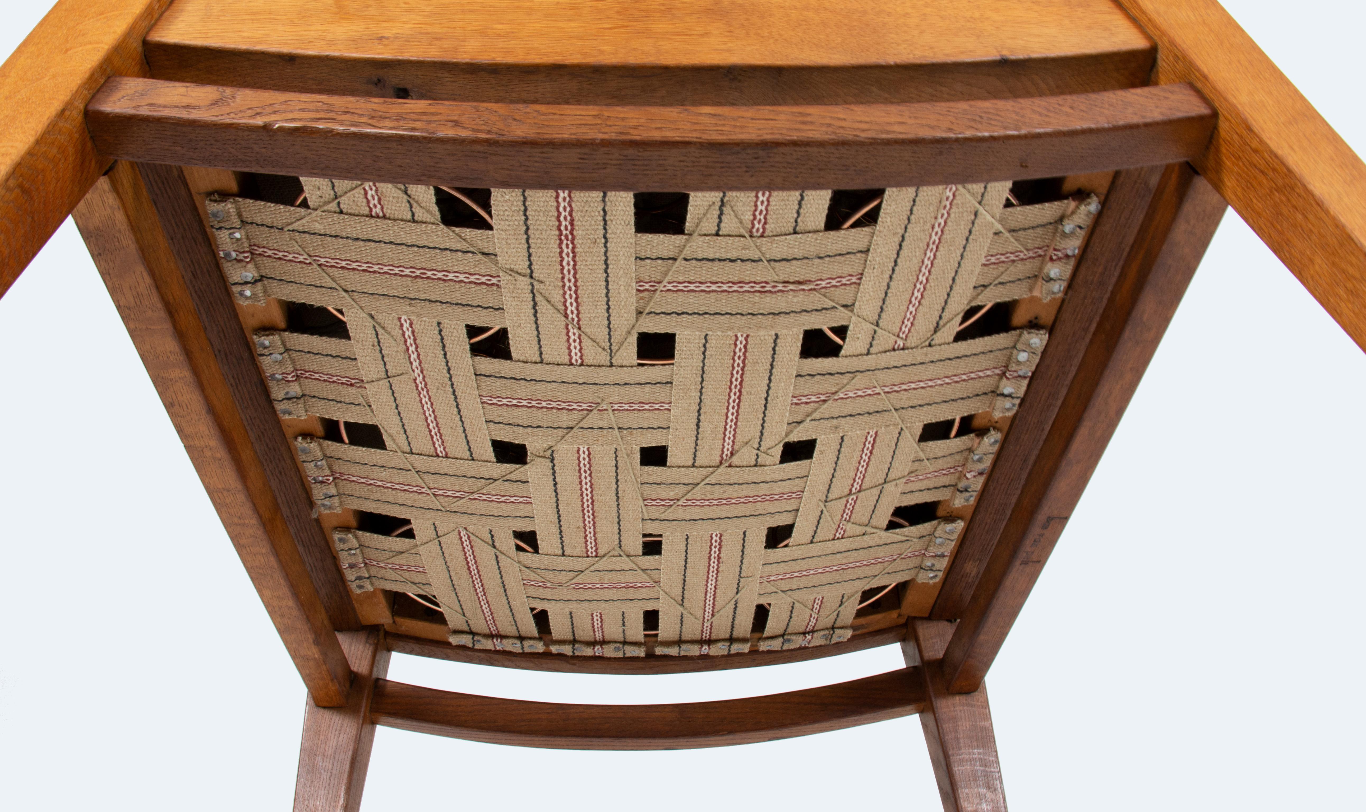 Leather Dutch Armchair by Bas van Pelt, 1930s For Sale
