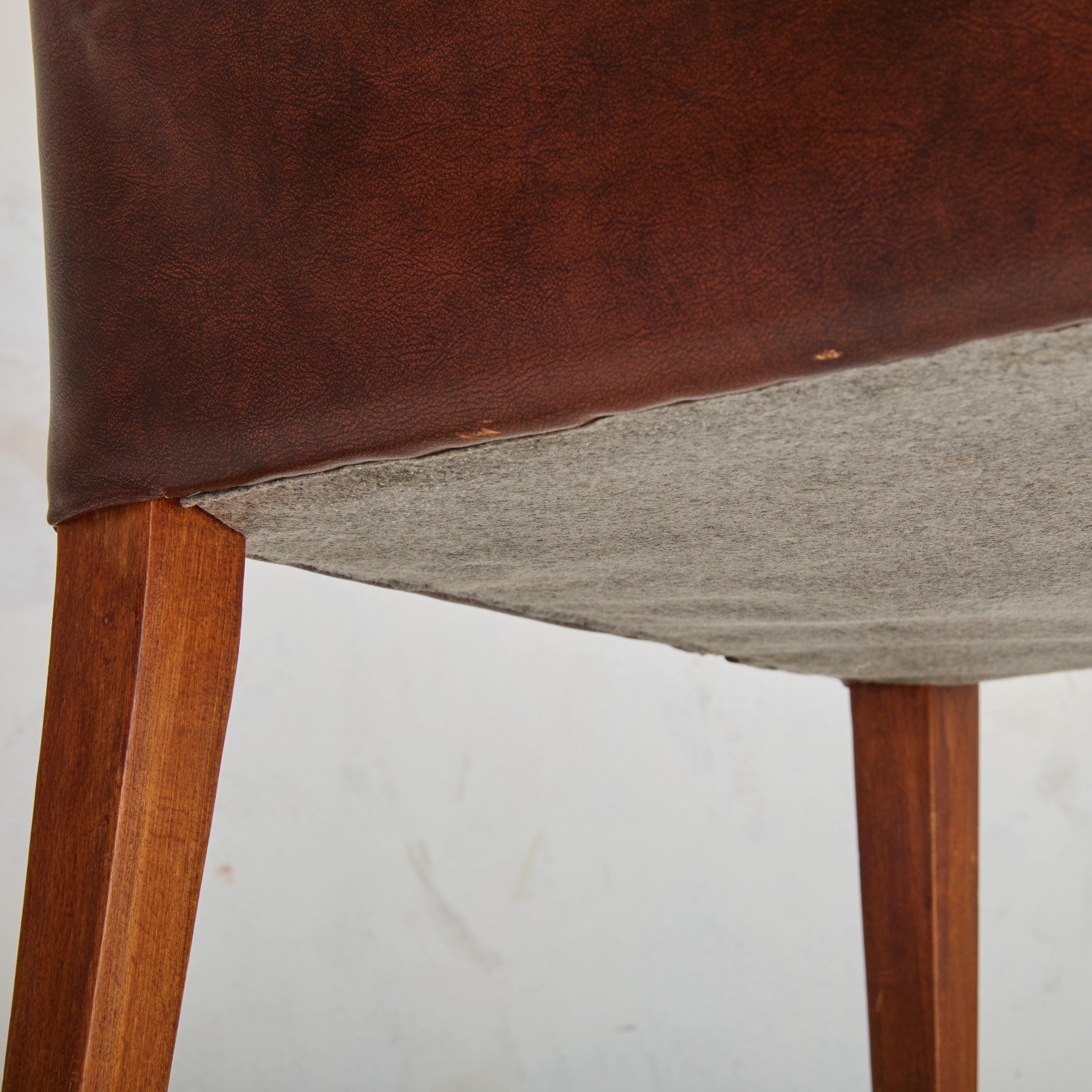 Dutch Armchair in Brown Sheepskin Leather, 1970s - 2 Available For Sale 4