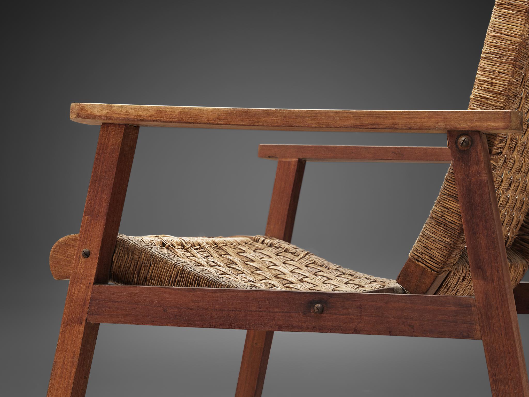 woven rope armchair