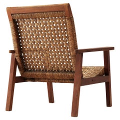 Dutch Armchair in Woven Rope and Wood