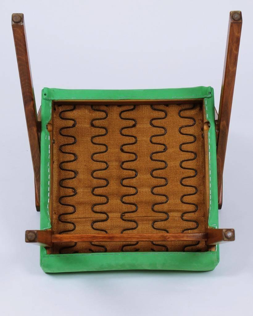 Mid-Century Modern Dutch Armchairs in Green Nubuck from Tijsseling, 1960s, Set of Two For Sale