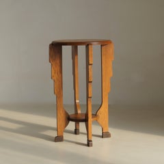 Tavolo da salotto olandese Art Deco della Scuola di Amsterdam con piedi stravaganti, anni '20