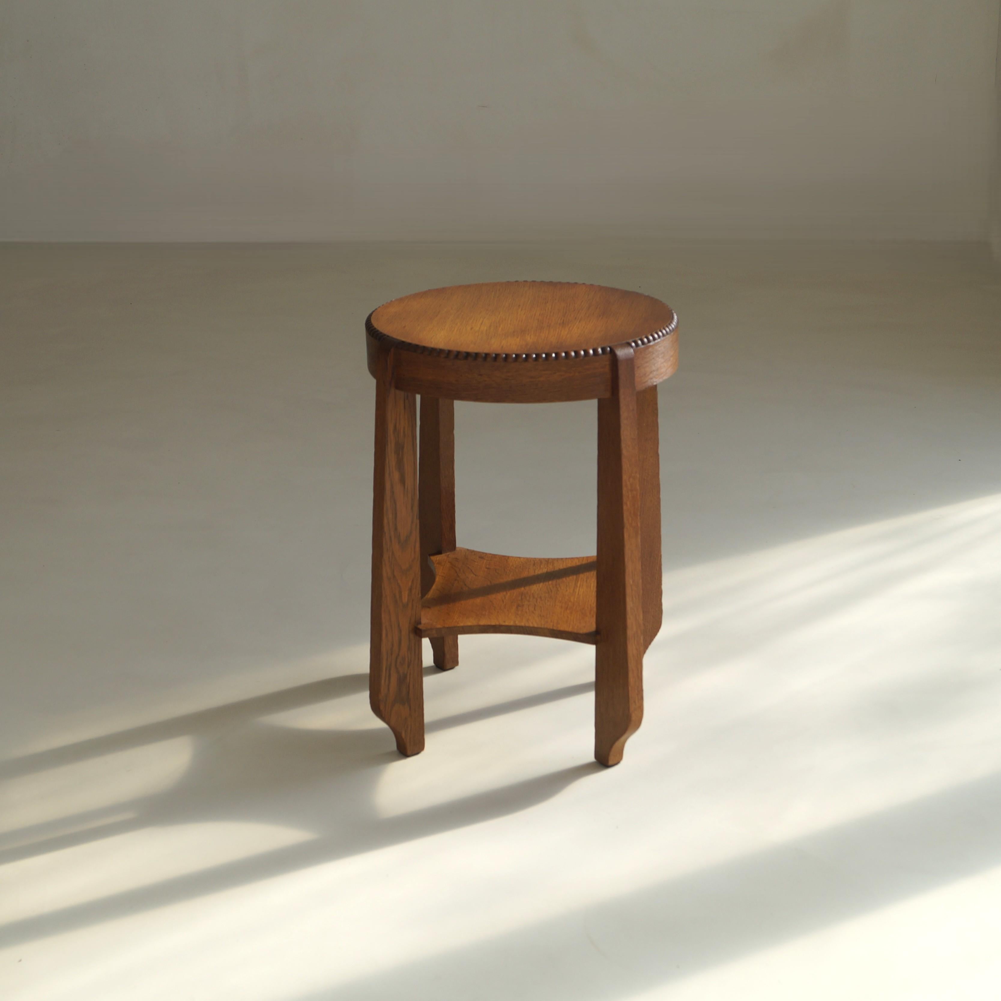 Oak Dutch Art Deco Amsterdam School/Arts & Crafts occasional table, 1920s For Sale