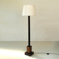 Lampadaire Art Déco d'Amsterdam en bois batiké, années 1920