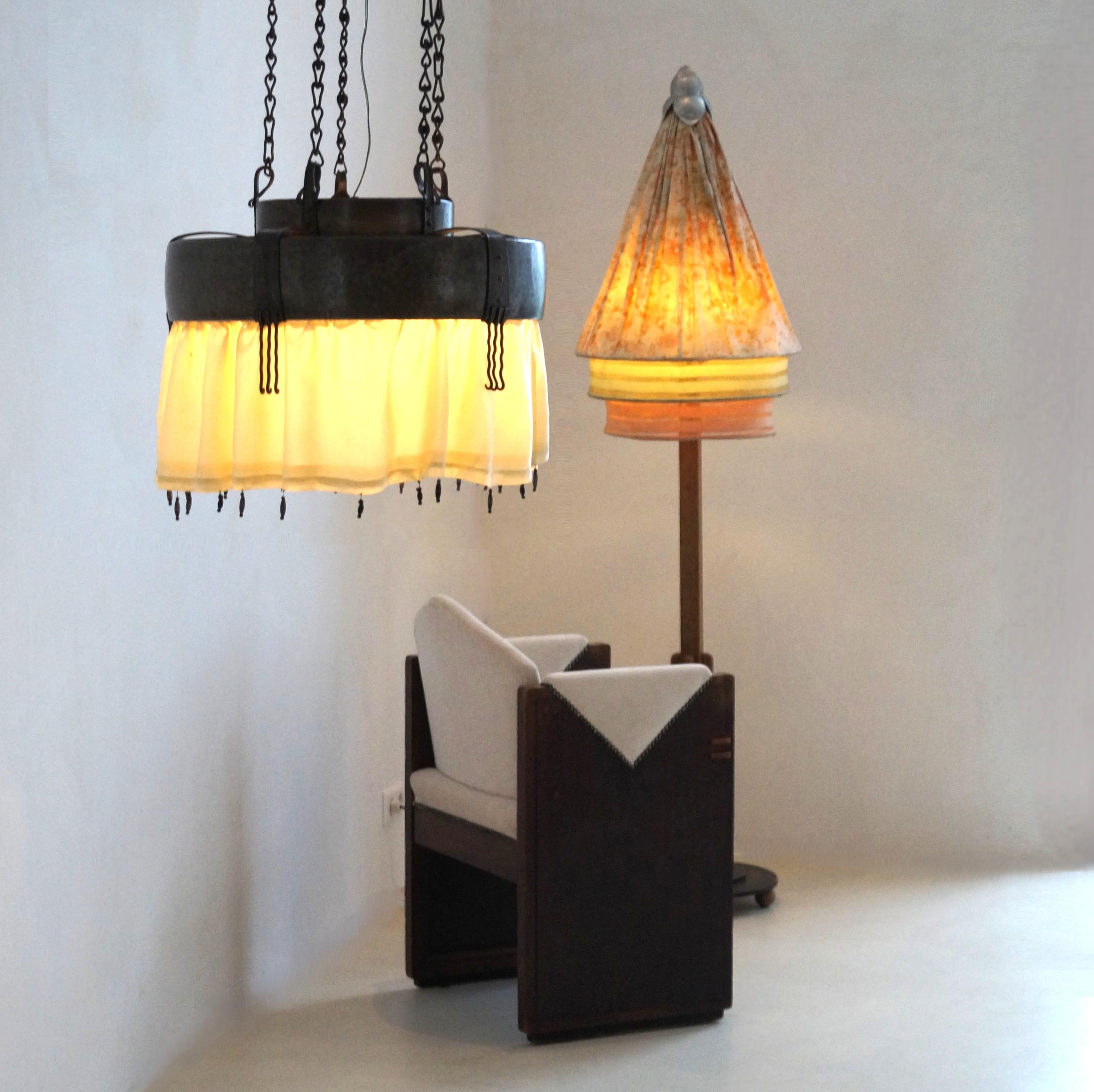 Lustre néerlandais Art déco de l'école d'Amsterdam par Winkelman & van der Bijl, c. 1925 en vente 1