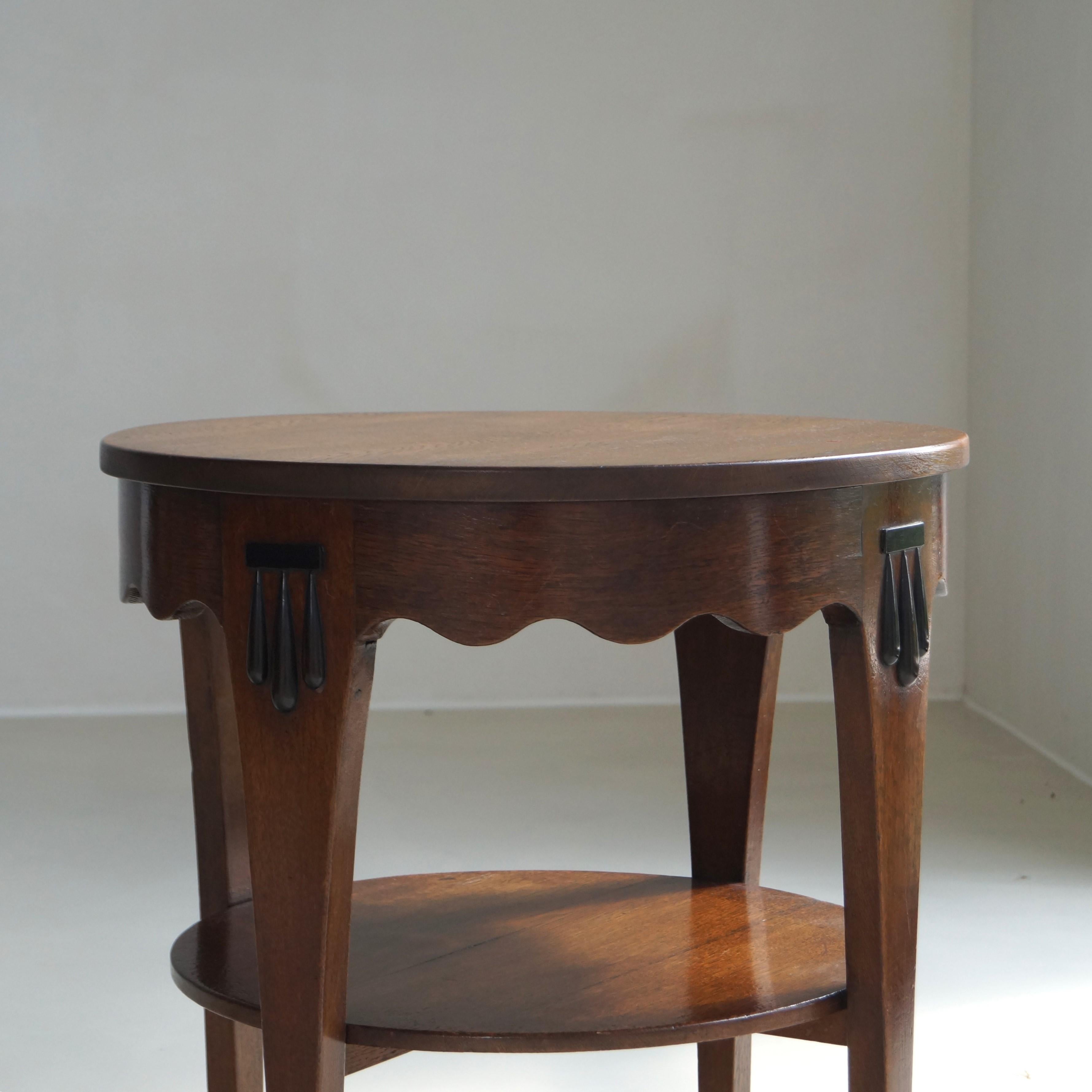 Dutch Art Deco Amsterdam School coffee or side table in oak and macassar, 1920s 5