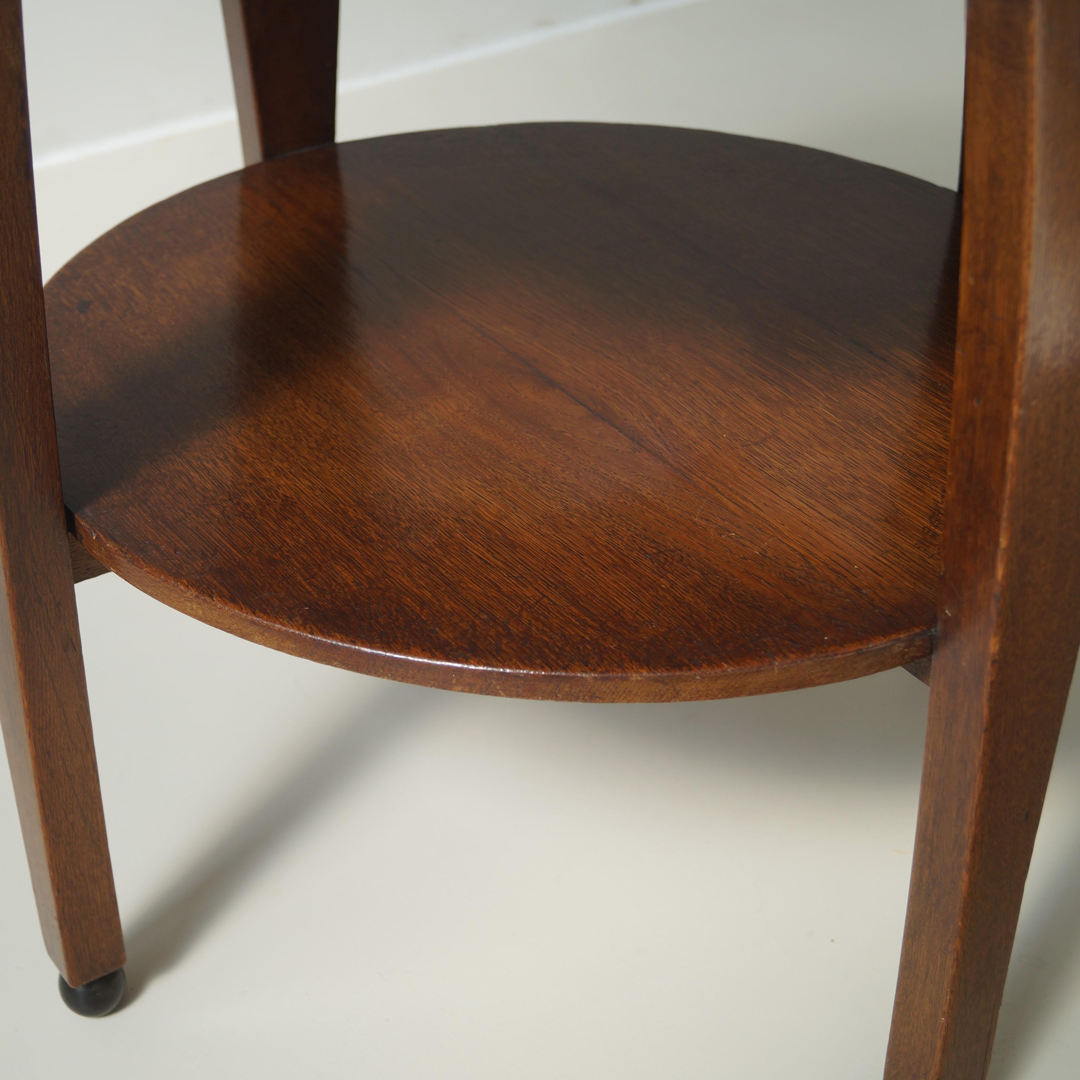 Dutch Art Deco Amsterdam School coffee or side table in oak and macassar, 1920s 8
