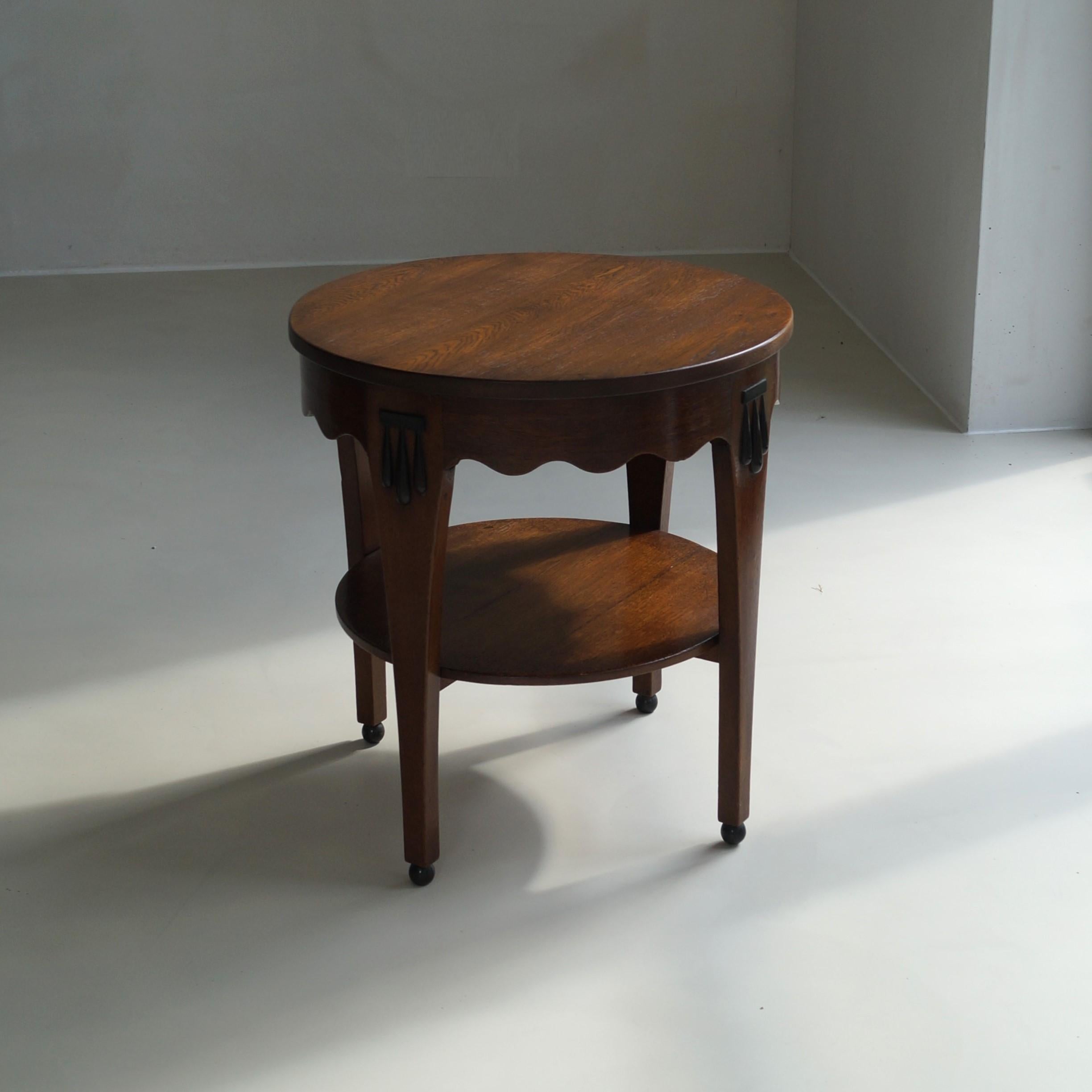 Dutch Art Deco Amsterdam School coffee or side table in oak and macassar, 1920s 11