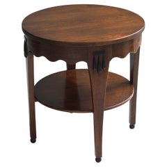 Dutch Art Deco Amsterdam School coffee or side table in oak and macassar, 1920s