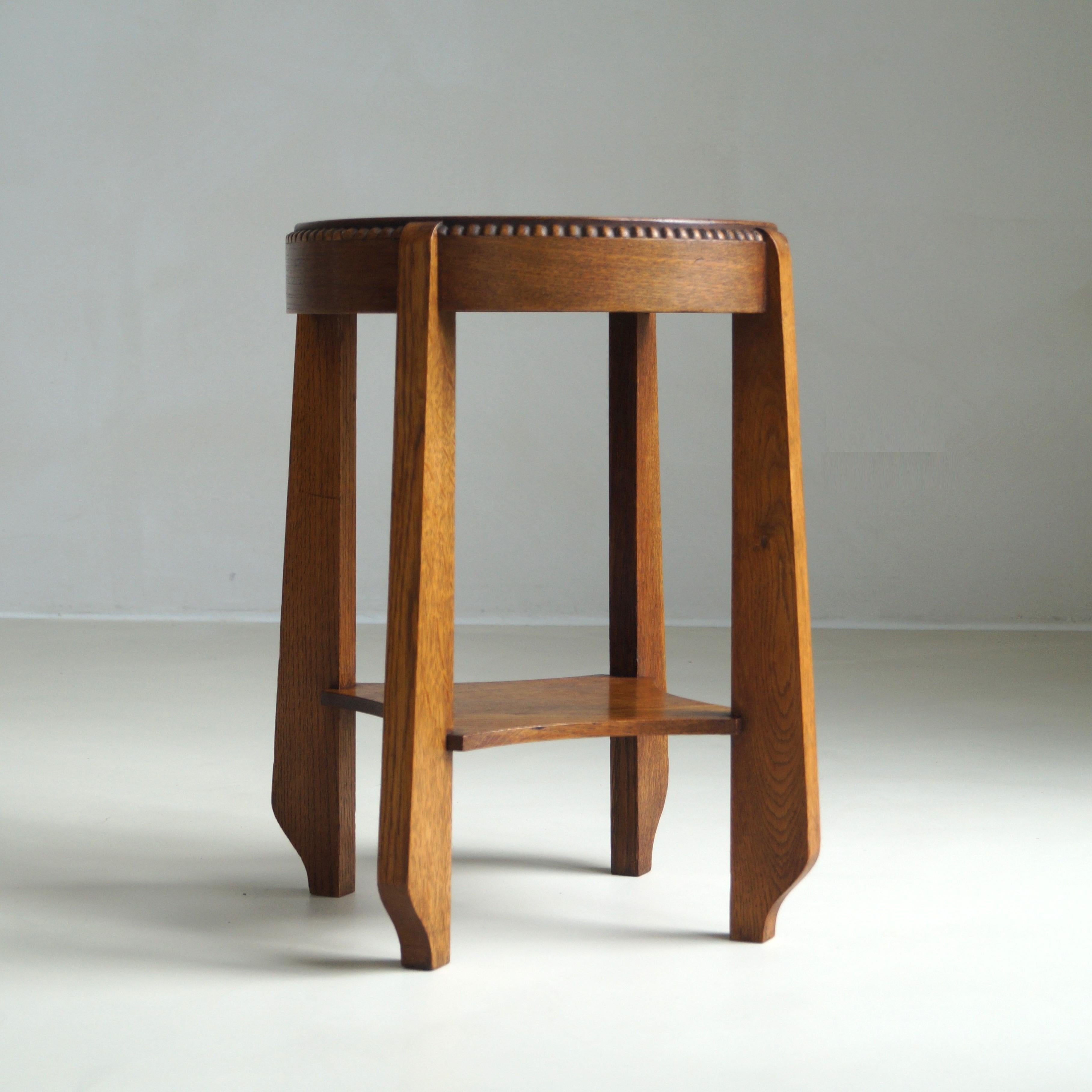 Hand-Crafted Dutch Art Deco Amsterdam School/Dutch Arts & Crafts occasional table, 1920s