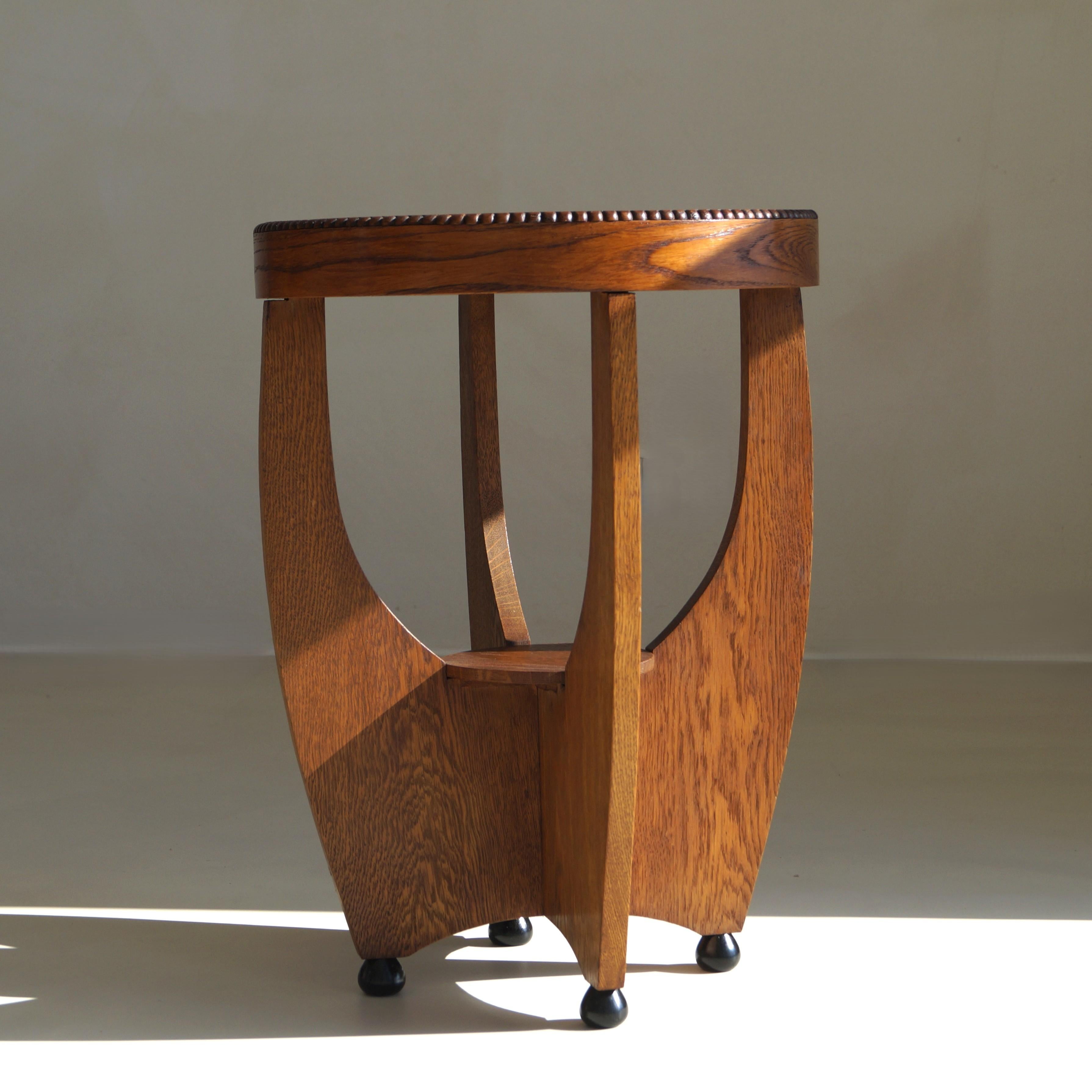 Dutch Art Deco Amsterdam School occasional or side table, 1920s 10